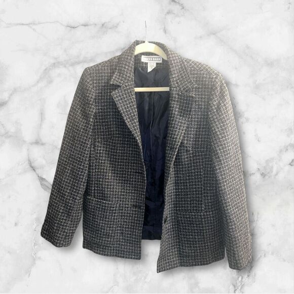 ✨DressBarn Plaid Tweeted Sz 10 Blazer✨ - Picture 1 of 5